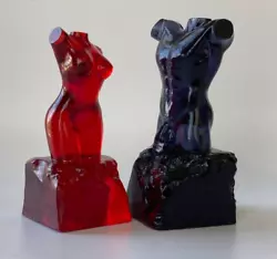 Buy Male And Female Figurines Made In Transparent Resin Beautiful Author Sculptures • 50.09£