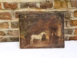 Buy Antique Oil Painting For Restoration ; Horse And Groom • 22£