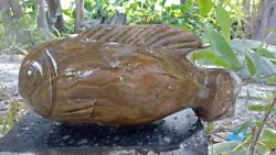 Buy Abstract Fish Garden Sculpture, Shona Sculpture, Stone Sculpture, Verdite • 295£