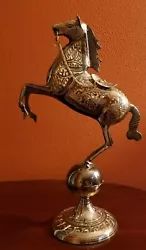 Buy Metal Engraving , Engraving On Brass , A Horse Configuration On A Globe • 170.10£
