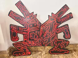 Buy Keith Haring Acrylic Painting On Plywood Silhouette Signed And Sealed Stamped  • 473.62£