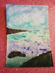 Buy Handmade Watercolour Painting. Balmy Warm Skies Absract Placid Seas.  • 2£