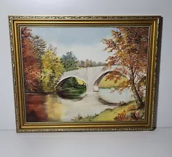 Buy Vintage 20.5in X 16.5in Oil On Board Signed Painting In Decorative Gold Frame • 100£