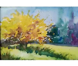 Buy Ukranian   Landscape Watercolour  Blossoms  Trees   Artwork  Original Art • 37.64£