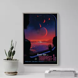 Buy Planet Hop From Trappist 1E - Space Tourism Poster, Art Print, Painting, Artwork • 5.50£