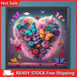 Buy 5D DIY Full Round Drill Diamond Painting Colourful Flowers Kit Home Decor30x30cm • 4.92£