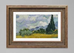 Buy Van Gogh Wheat Field With Cypresses Painting Paper Print Poster Landscape Gift • 3.49£