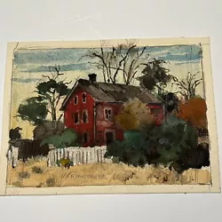 Buy Frederick Whitaker Painting American Regionalism Historic Home Small Famous Art • 595.35£