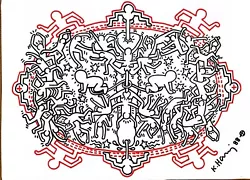 Buy ❤️ Keith Haring - Pop Art - Original Drawing - Poster Design  (I-IV) • 195£