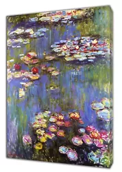 Buy Water Lilies Paint By Claude Monet Picture Print On Framed Canvas Wall Art • 11.99£