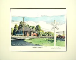 Buy Monkton Station - Local Landmark Maryland Signed 8  X 10  Watercolor Print Art • 24.81£