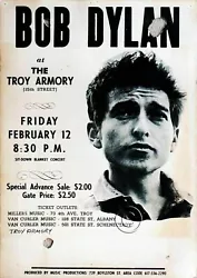 Buy Bob Dylan Feb 12 Concert VINTAGE BAND Music Rock Poster Wall Picture A4 + • 4.99£