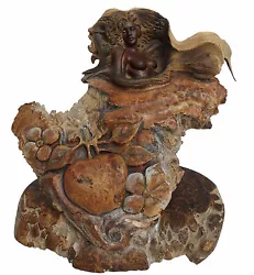 Buy Rick Cain Eve & The Serpent Original US Hand Carved Burled Wood Sculpture Figure • 1,795.49£