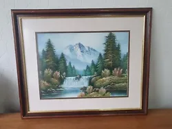 Buy Stunning  Forest Mountain Waterfall Oil Painting Scene And Signed By The Artist  • 22.99£