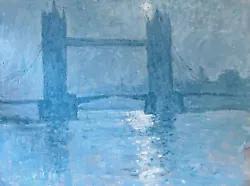 Buy Original Oil Painting “Tower Bridge London Turquoise Dawn’ By Brian Pinnell • 58£