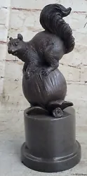 Buy Handcrafted Bronze Sculpture SALE Art Marble Squirrel Paurtrot Sign * • 196.09£
