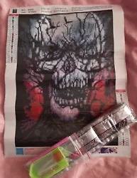 Buy New 5d Diamond Art Poster Painting Skull Halloween Gothic Skeleton Horror 30x40 • 7£