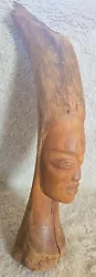 Buy 13  Vintage Hand Carved Wood Face Tree Bark Log Sculpture • 37.21£