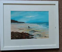 Buy Handmade Framed Oil Painting Of  Portcawl,Wales  Beach • 50£
