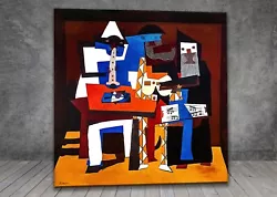 Buy Pablo Picasso Three Musicians CUBISM CANVAS PAINTING ART PRINT WALL 1291 • 51.15£