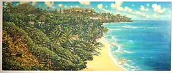 Buy Hawaii Oil Pastel Painting 36 X84  Diamond Head Beach To By Russell Lowrey (BrS) • 12,775.13£