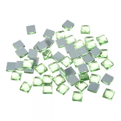 Buy 55pcs Mosaic Tiles, 13 Faces Glitter Crystal Glass Pieces Green 1 X 1cm • 5.79£