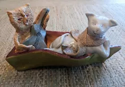 Buy Cat Lovers In A Boat Handmade Pottery Stoneware - One Of A Kind • 16.12£