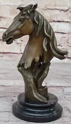 Buy Abstract Modern Art Horse Head Bust Bronze Statue Sculpture Marble Base Artwork • 204.66£