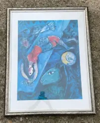 Buy Art Print On Paper / Marc Chagall / The Blue Circus / 1950 / Wooden Frame • 38.78£