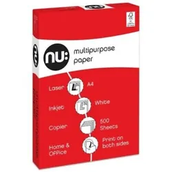 Buy NU: Multipurpose A4 Copier Paper - 500 Sheets, Stationery, Brand New • 5.99£