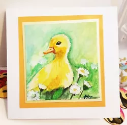 Buy EASTER -spring Greeting Cards Original Print Watercolor Painting Easter Duckling • 2.50£