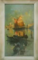 Buy Arthur Vidal Diehl (uk/us 1870-1929) Sgnd O/b Venetian Scene W/boats/figs/bldngs • 3,833.13£