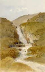 Buy John Wilson, Waterfall, Possibly Mountains Of Lora, Scotland –c1860s Watercolour • 31£