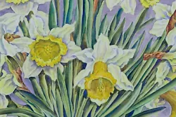 Buy H. Bellingham Watercolor Daffodil Flower Painting  • 189£