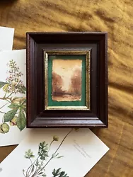 Buy Original Watercolor Picture Frame Vintage Antique Landscape Cottagecore Country House • 17.15£