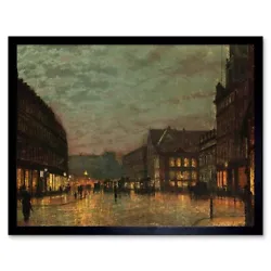Buy John Atkinson Grimshaw Boar Lane Leeds Lamplight 1881 Painting Framed Art Print • 10.99£