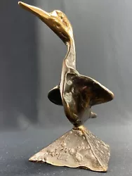 Buy Theme Carved Choose Duck Bronze Signed Yves Löhe • 164.32£