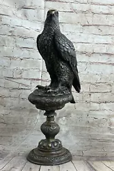 Buy Original Artwork Eagle Genuine Real Bronze Bust Sculpture Home Decoration Sale • 197.98£