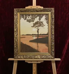 Buy Original Acrylic Painting The Sunset Lakeview Art Signed By The Artist • 39.99£