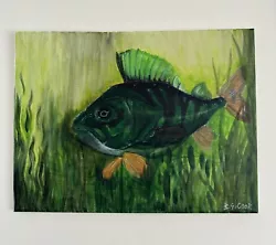 Buy Fish Perch  Acrylic Painting On Canvas , Large Painting 61/46/2cm • 250£