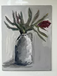 Buy Still Life  Oil Painting Flowers In Hog Brush. • 30£