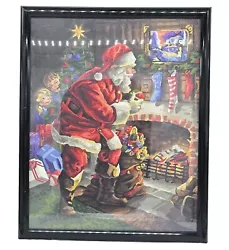 Buy Paint By Number Christmas Holiday Fireplace Santa Completed Framed Painting • 24.85£