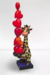Buy Carlos And Albert  Giraffe Hearts - Balancing Act  Mixed Media Ceramic Sculpture • 1,086.74£