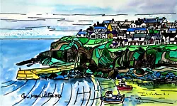 Buy Original Watercolour Painting Port Isaac (Doc Martin Location) Cornwall No 10 • 25£