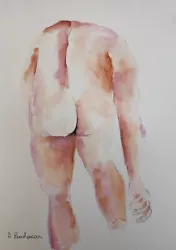 Buy 12x9 Original Hand Painted Artwork Watercolor Painting Man Male Nude Gay 4 • 57.05£