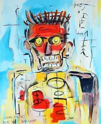Buy JEAN-MICHEL BASQUIAT / Authentic Acrylic On Paper, Art Painting Signed & Dated. • 3,842.15£