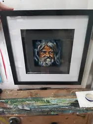 Buy Oil Painting Framed Signed By Local Artist D Powell Jones.  Old Man Series • 110£