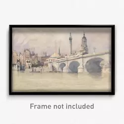 Buy David Cox - The Opening Of The New London Bridge Print 11x17 Art Poster • 23.62£