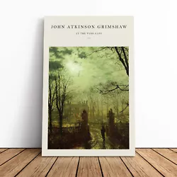 Buy At The Park Gate By John Atkinson Grimshaw Canvas Wall Art Print Framed Picture • 24.95£