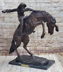 Buy Remington Racing Horse Classic Artwork Bronze Sculpture Statue Figurine Figure • 670.88£